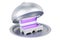 Restaurant cloche with Tanning Bed, 3D rendering