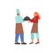 Restaurant cook and waitress, vector flat style design illustration