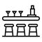 Restaurant counter icon, outline style