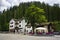 Restaurant Cristallina on the shore of the Sils Lake