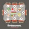 Restaurant flat vector japanese food dish table appointments