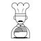 Restaurant food and cuisine cartoons in black and white