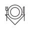 Restaurant, food line icon, outline vector sign, linear style pictogram isolated on white.