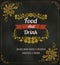 Restaurant Food Menu Vintage Typographic Design Chalkboard Backg