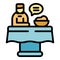 Restaurant food review icon vector flat