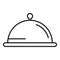 Restaurant food tray icon outline vector. Retirement travel