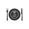 Restaurant Free Wi-Fi zone icon isolated. Plate, fork and knife sign. Flat design