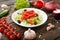 Restaurant healthy food - vegetable salad