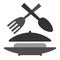 Restaurant Icon. Kitchenware, flat design, silhouette cooking icons. Restaurant style