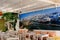 Restaurant interior in Naoussa, Paros, Greece