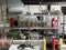 Restaurant kitchen interior workspace clean tidy