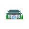 Restaurant Korean cuisine isolated facade building