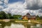 Restaurant by the lake in a ethno village Moravski Konaci in Serbia