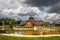 Restaurant by the lake in a ethno village Moravski Konaci in Serbia