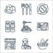 restaurant line icons. linear set. quality vector line set such as soup, maitre, restaurant, meat, spaghetti, salt and pepper,