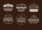 Restaurant logo badges in vintage style vector collection