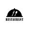 Restaurant logo design, culinary symbol.