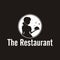 The restaurant logo with maid silhouette vector