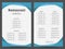 Restaurant menu modern design layout