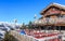 Restaurant in the mountains. Meribel Ski Resort