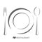 Restaurant, plate fork spoon