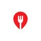 Restaurant point logo vector