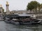 Restaurant at the Pont Alexandre III, a deck arch bridge that spans the Seine in Paris