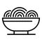 Restaurant ramen icon, outline style