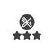 Restaurant rating stars vector icon