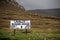 Restaurant road sign on Achill Island in Connemara National Park