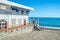 Restaurant on the seafront in the town of Fuengirola, Spain