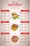 Restaurant vertical color menu