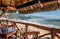 Restaurants and cafes with ocean views on Playa De Los Muertos beach and pier close to famous Puerto Vallarta Malecon, the city