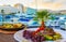 The restaurants in Eilat`s port