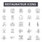 Restaurateur line icons, signs, vector set, outline concept, linear illustration