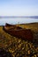 Resting canoe at Lake Toya, Hokkaido, Japan