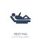 Resting icon. Trendy flat vector Resting icon on white background from Activity and Hobbies collection