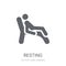 Resting icon. Trendy Resting logo concept on white background fr