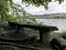 Resting place by the lake, benches