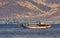 Resting sailboat near Eilat and Aqaba, Red Sea, Sinai