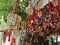 Resting shack where people hang their wishing wood tablet at Daguan Pavilion Park, Kunming.