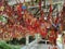 Resting shack where people hang their wishing wood tablet at Daguan Pavilion Park, Kunming.