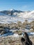 Resting in snowy mountains in Spain