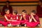 Restless boys monks at the Cham Dance Festiva in Lamayuru