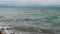 Restless Ionian Sea Against The Backdrop Of Cloudy Sky And Balkan Peninsula Mountains, Moraitika, Corfu, Greece. Concept Of Bad
