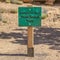 Restoration Area sign on the lands of Moab Utah