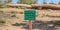 Restoration Area sign on the terrain of Moab Utah