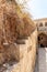 Restoration  of the courtyard of the Crusader fortress of the old city of Acre in northern Israel