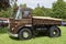 A Restored brown British Foden Lorry or Truck exhibited at the Strathmore Vintage Vehicle Show.