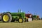 Restored Farmall machinery at a threshing show